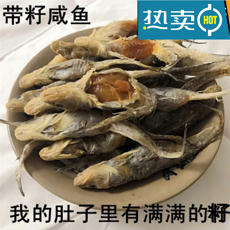 巢浩狗杠鱼山东特产海鲜干货沙光鱼腌制带籽咸鱼干大头鱼煎炸香胖头鱼