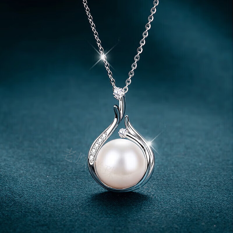 周大生999银毛衣珍珠项链颈链吊坠年520情人节礼物送女友 首饰礼 首饰