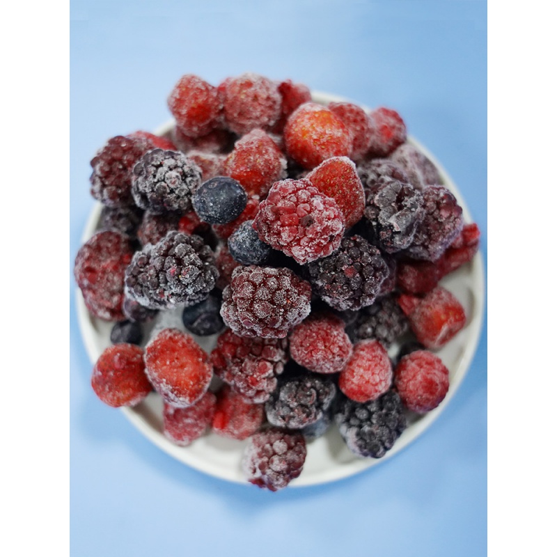 玫栀 冷冻莓果速冻新鲜水果冰冻速冻蓝莓树莓黄桃冷冻水果混合莓莓