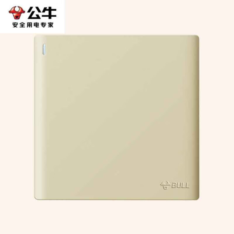 公牛装饰开关面板86型暗装墙壁开关一开双控 g25k112金(定制)
