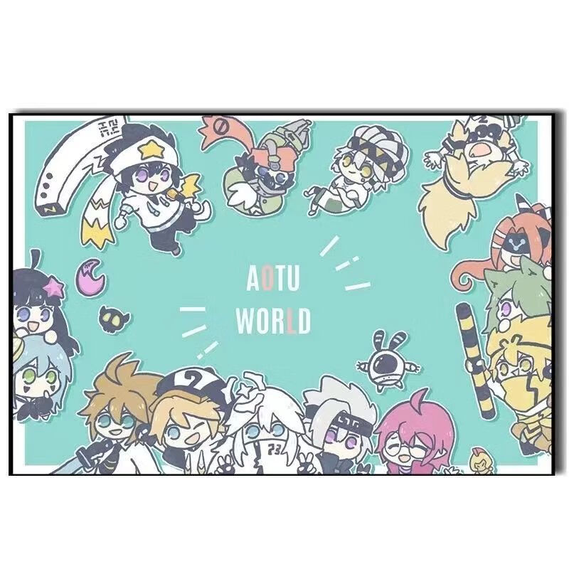 凹凸世界全员数字油画diy解压填色油彩画动漫卡通人物装饰画礼物 01