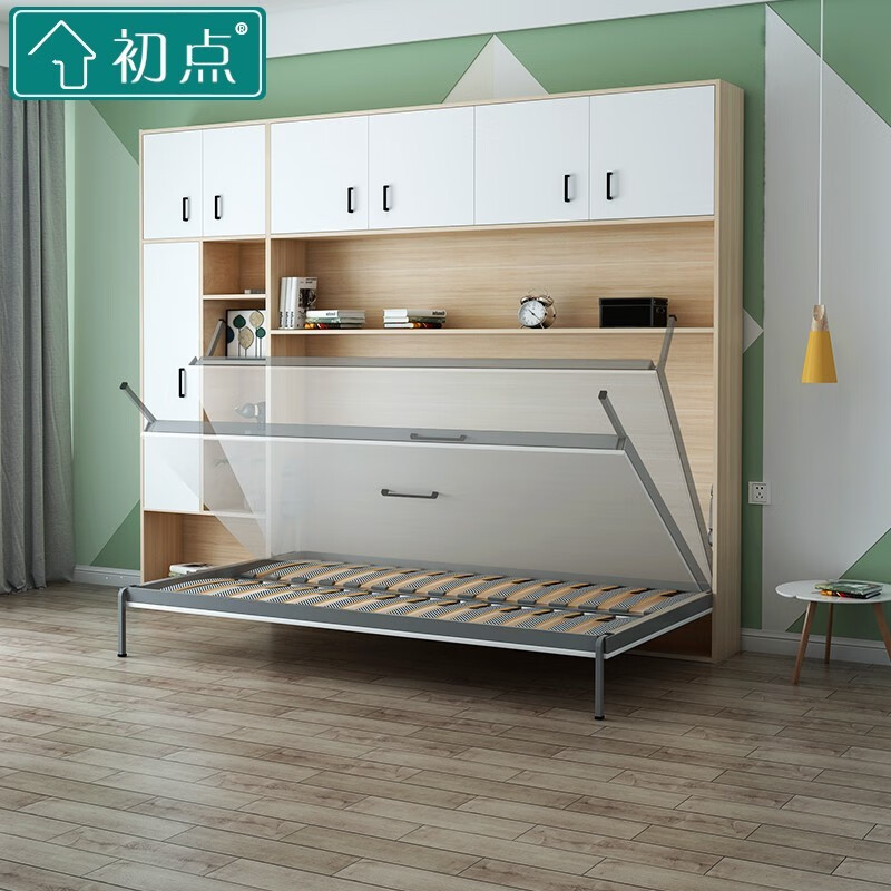 初点折叠隐形床多功能小户型立墙式单双人壁床客厅卧室五金配件墨菲床