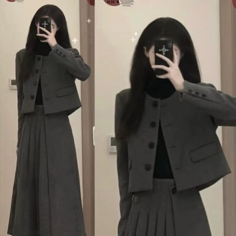 rtwk教资面试冬季服装女深冬装搭配一整套小个子高级感小香风韩剧穿搭