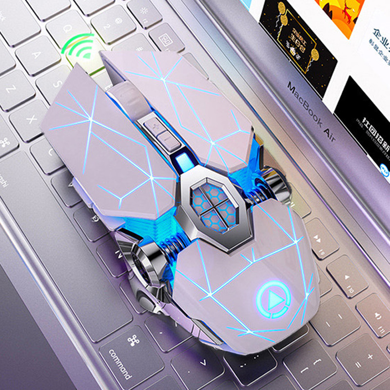 适用于华硕天选4 游戏鼠标天选3Plus笔记本无线鼠标i7i9电脑外设有线鼠标机械电竞台式通用御密达 【无线款】星空镜面白（静音版）+附带鼠标垫