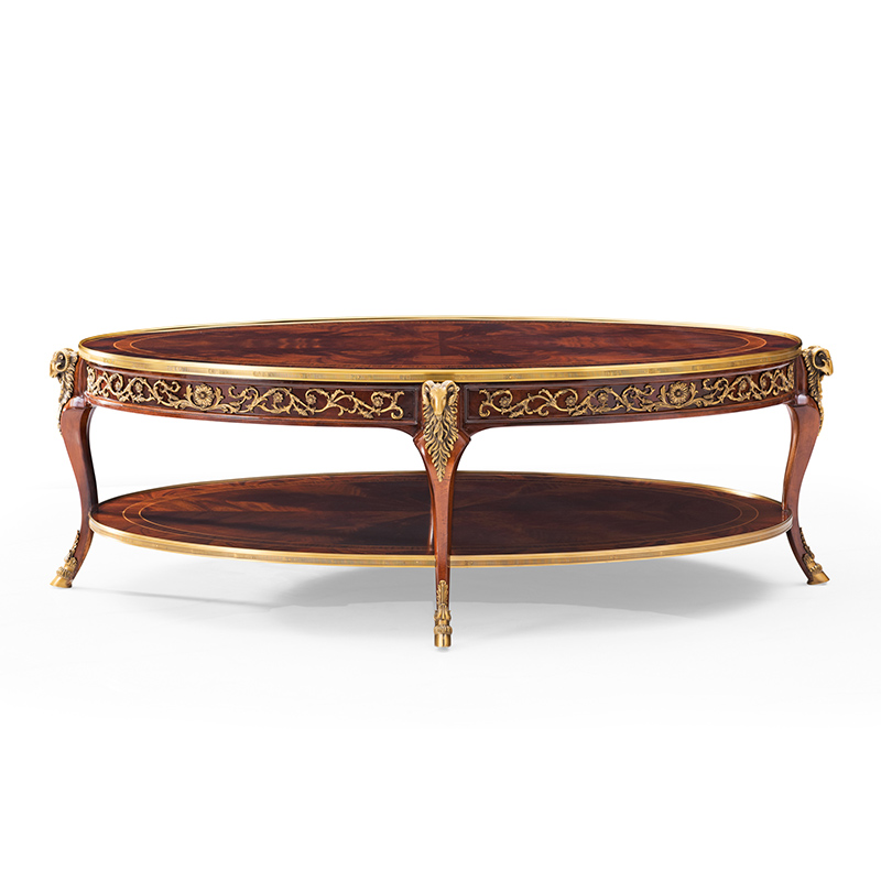 欧界金其利家具英式贵族椭圆茶几铜件欧式古典别墅大宅会所家具定制 1