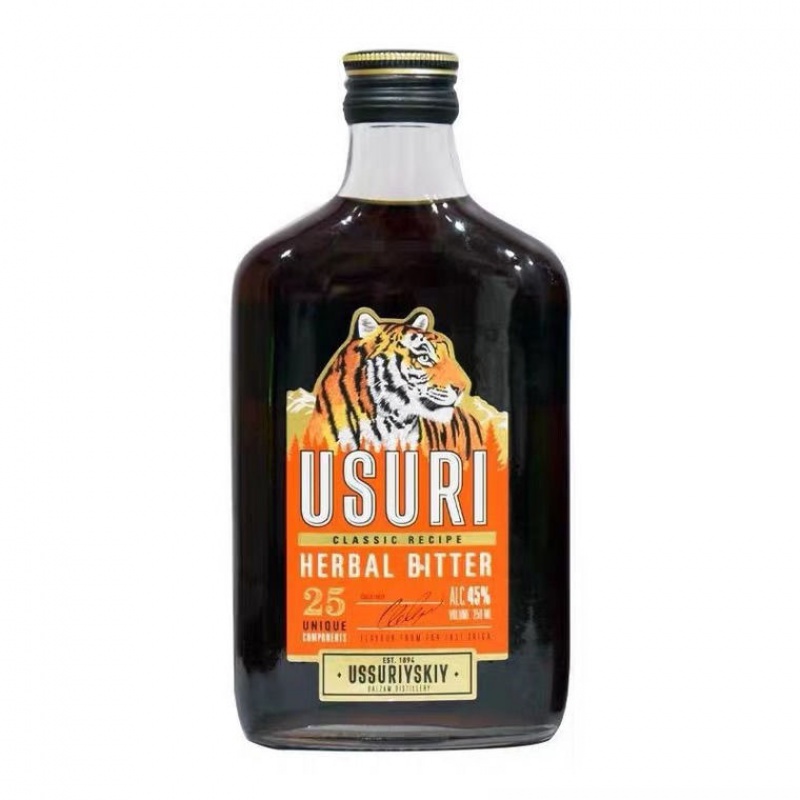 俄罗斯原装进口虎头牌虎 酒人参酒酒滋补酒 养生伏特加酒 250ml黑亮虎