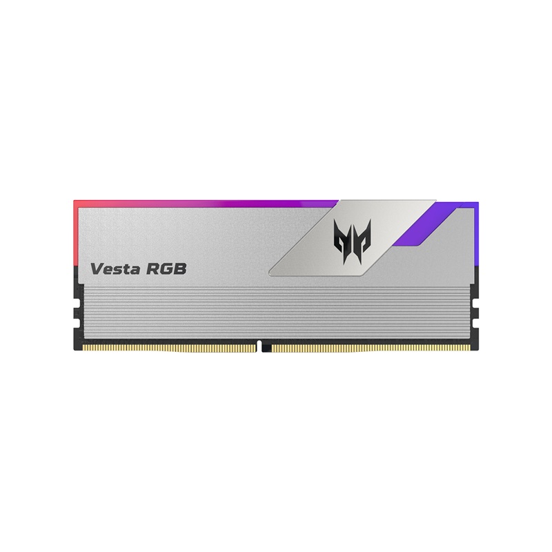 宏碁掠夺者（PREDATOR）64G(32G×2)套装 DDR5 6000频率 台式机内存条 Vesta II 炫光星舰RGB灯条(C30) 星光银