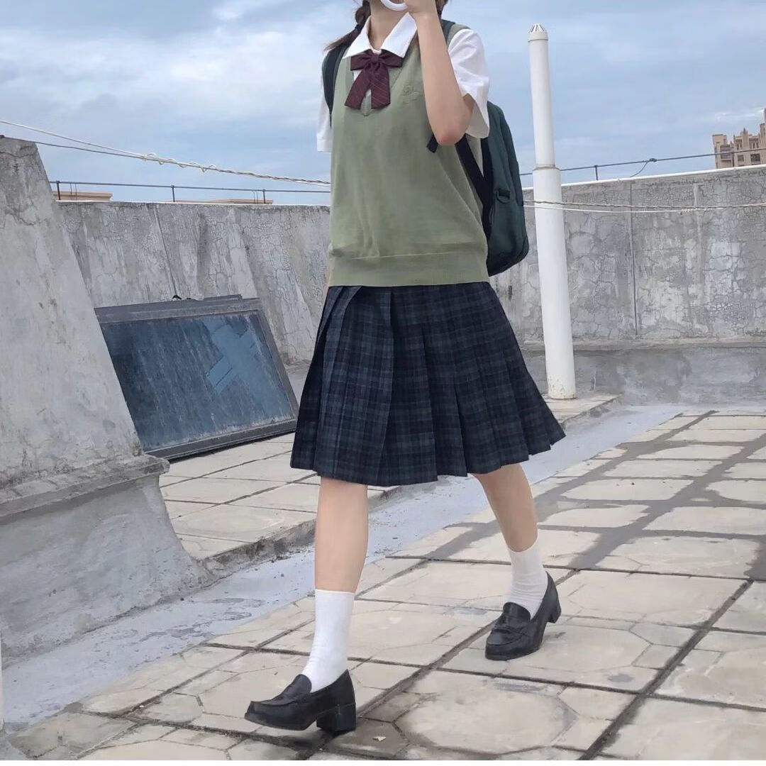 铭汇通海苔jk掉落成品布海苔泰式日系校园女统jk格裙短裙长裙水手服