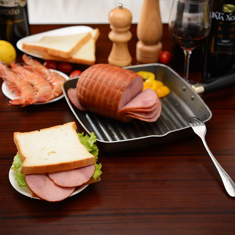 禾澹黑森林超粗大根三明治培根纯猪肉熏烤青岛老火腿即食品香肠 330g*