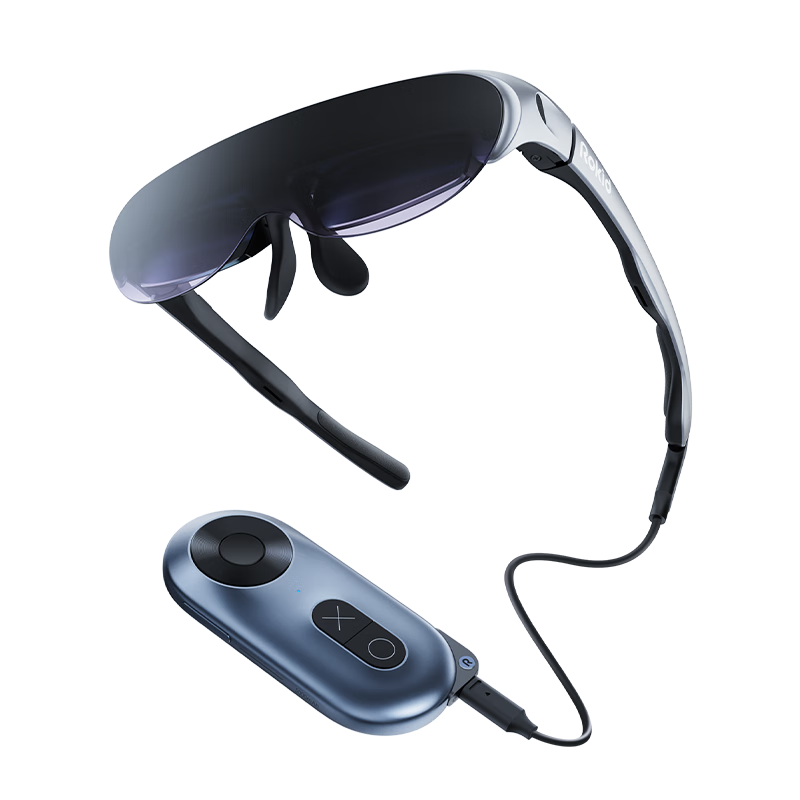 ROKID Air 若琪智能眼镜 AR眼镜 手机电脑投屏眼镜一体机可折叠游戏机3D观影大屏显示器虚拟 Rokid Air 太空银