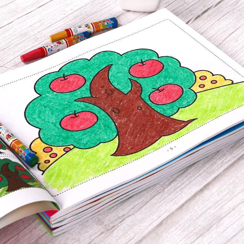 幼儿童涂色书 3-4-5-6岁宝宝学画画本幼儿园启蒙涂鸦填色本绘画书 买