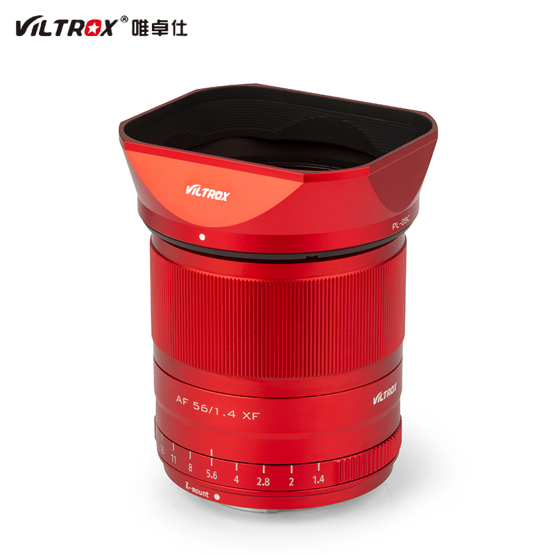唯卓仕56 F1.4富士X口微单相机定焦镜头XT200/T30/T4/T3 XE4 XS10自动对焦 红se等效85mm「xian量发售」