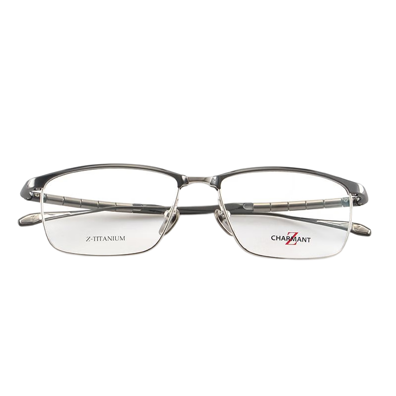 夏蒙(Charmant)眼鏡框男日制Z鈦商務全框ZT27013方形超輕ZT27014夏蒙眼鏡架男士 ZT27013-GR-灰槍