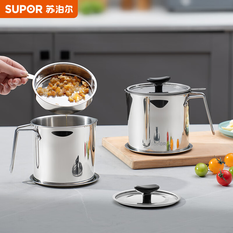 苏泊尔SUPOR 滤油壶304不锈钢大容量自带过滤网防漏油瓶1.3L KG13AV10怎么看?