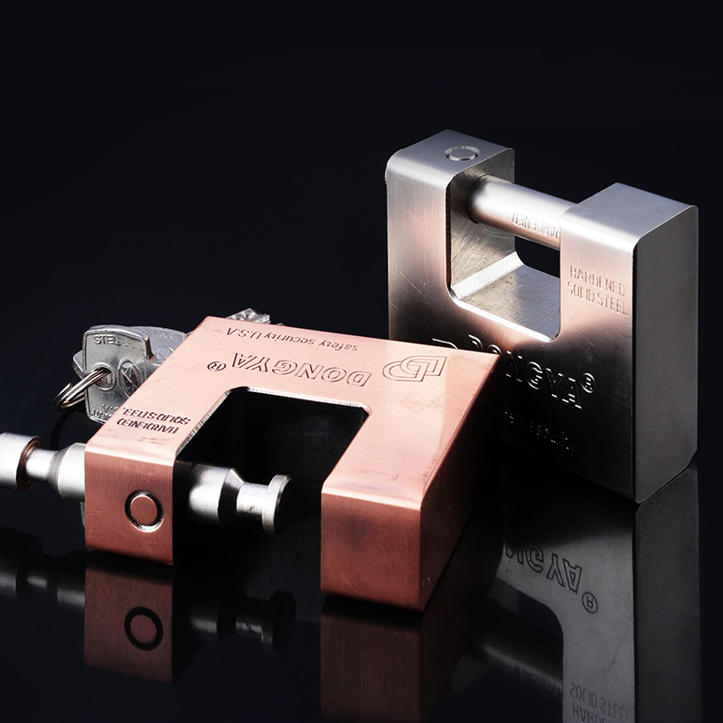 定制巨型锁b级横开挂锁门挂锁大门挂锁防撬防盗横梁挂锁 矩形 74红