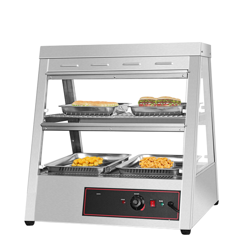艾士奇 AISHIQI 保温柜商用食品台式展示柜汉堡蛋挞加热不锈钢陈列柜ASQ-2*3 0.7米
