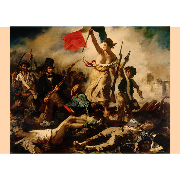 自由引导人民 海报怀旧复古文艺牛皮纸画装饰画挂画壁画画芯贴纸 1 50