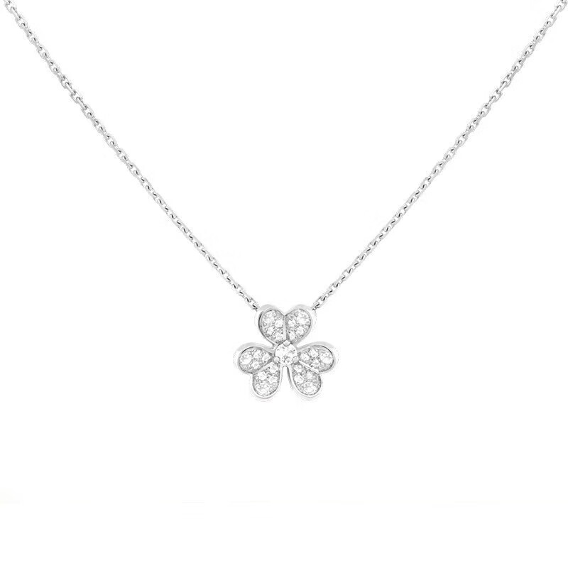 梵克雅宝(van cleef & arpels)梵(f)经典frivole系列 18k金白金满钻三