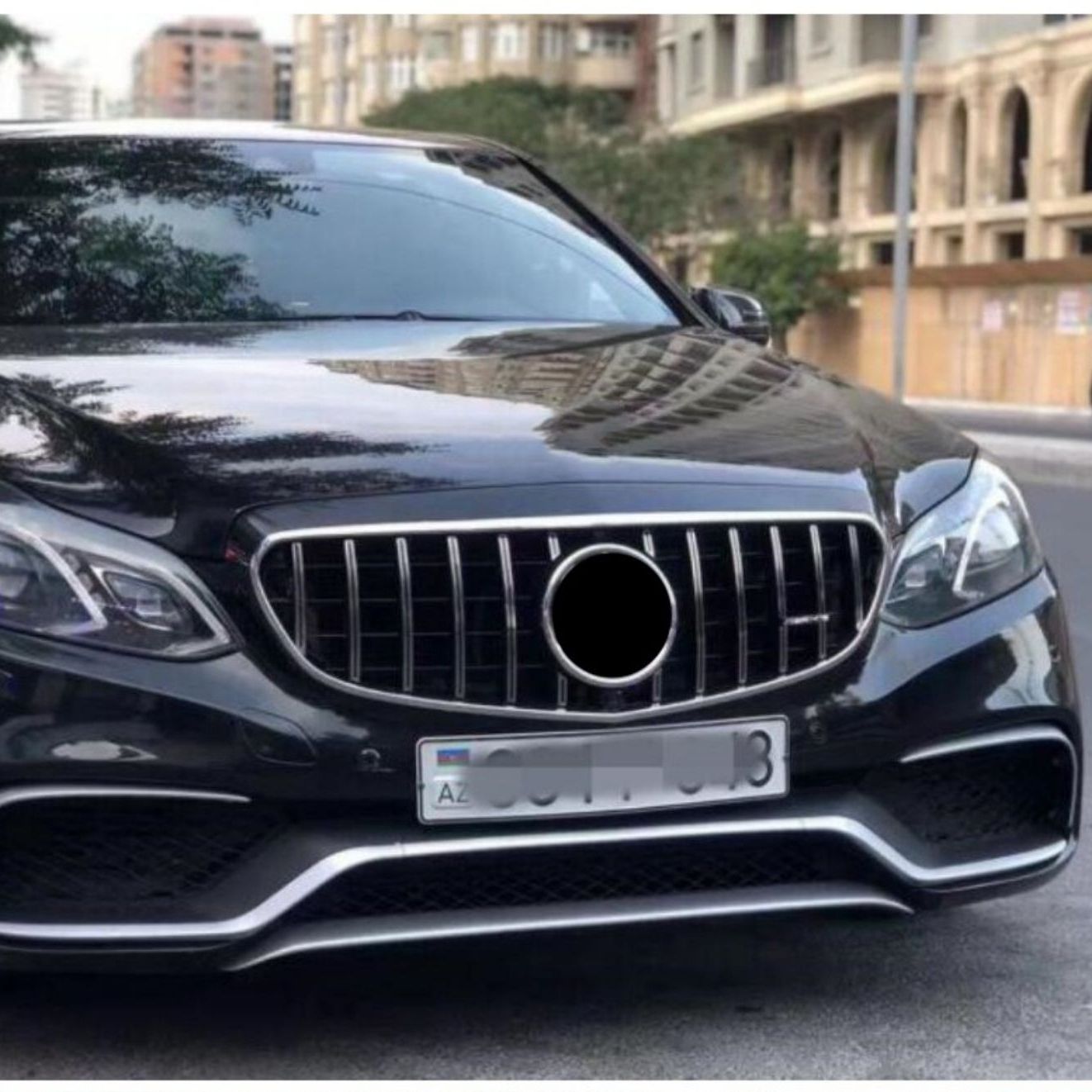 雷静 适用于奔驰09-15年e200 e260 e300改amg竖条gt中网满天星中网 14