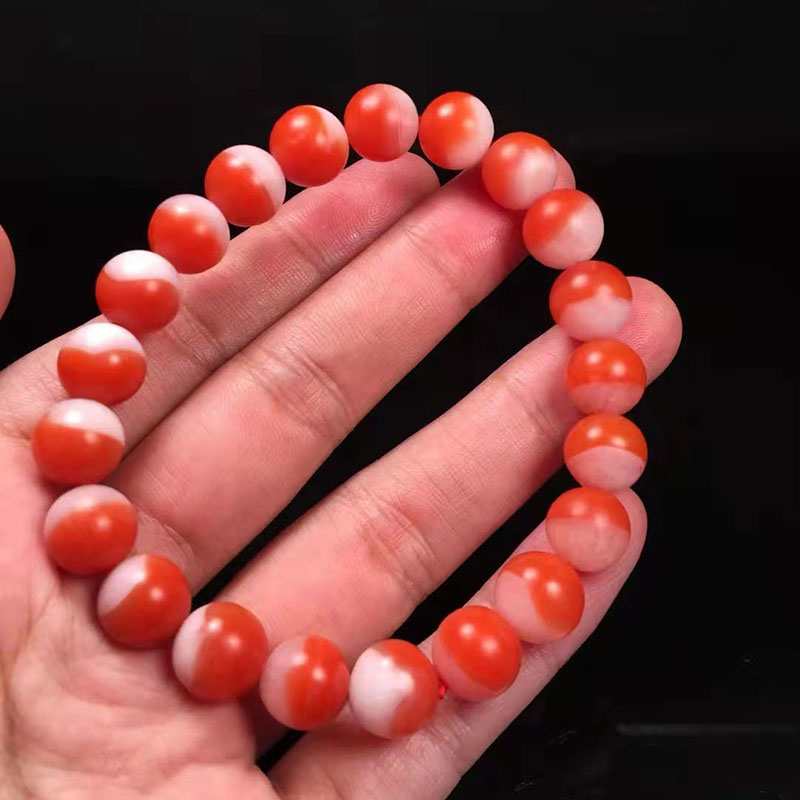 正河珠宝保山南红聚宝盆手串直径9.8mm重25.8克