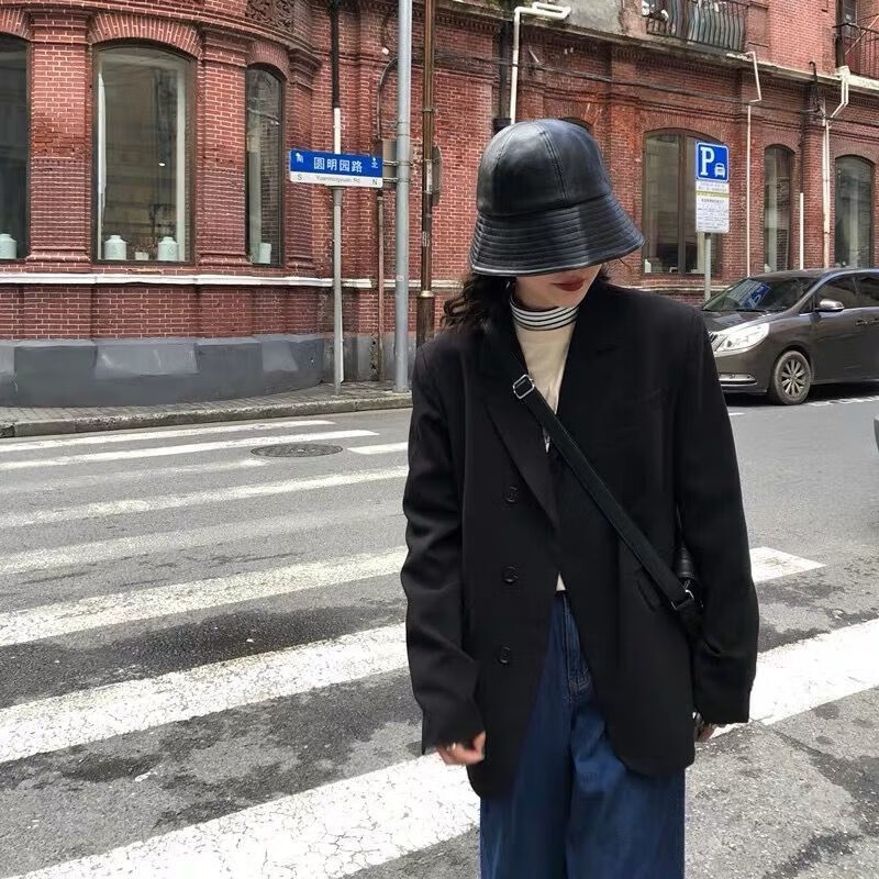 c秋季美拉德jk穿搭女卡其色西装外套2024春秋新款韩版成都小西装宽