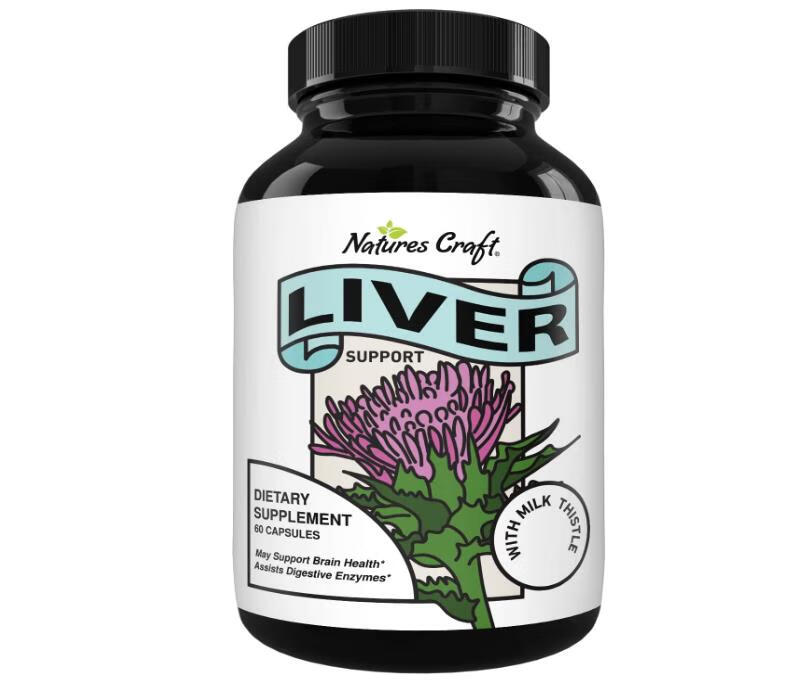 牛奶水飞蓟成人肝脏清洁 朝鲜蓟蒲公英根姜黄liver detox 60粒锌