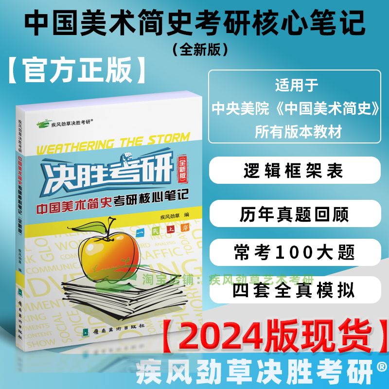 疾风劲草决胜考研中国美术简史考研核心笔记2024版央美框架模拟题