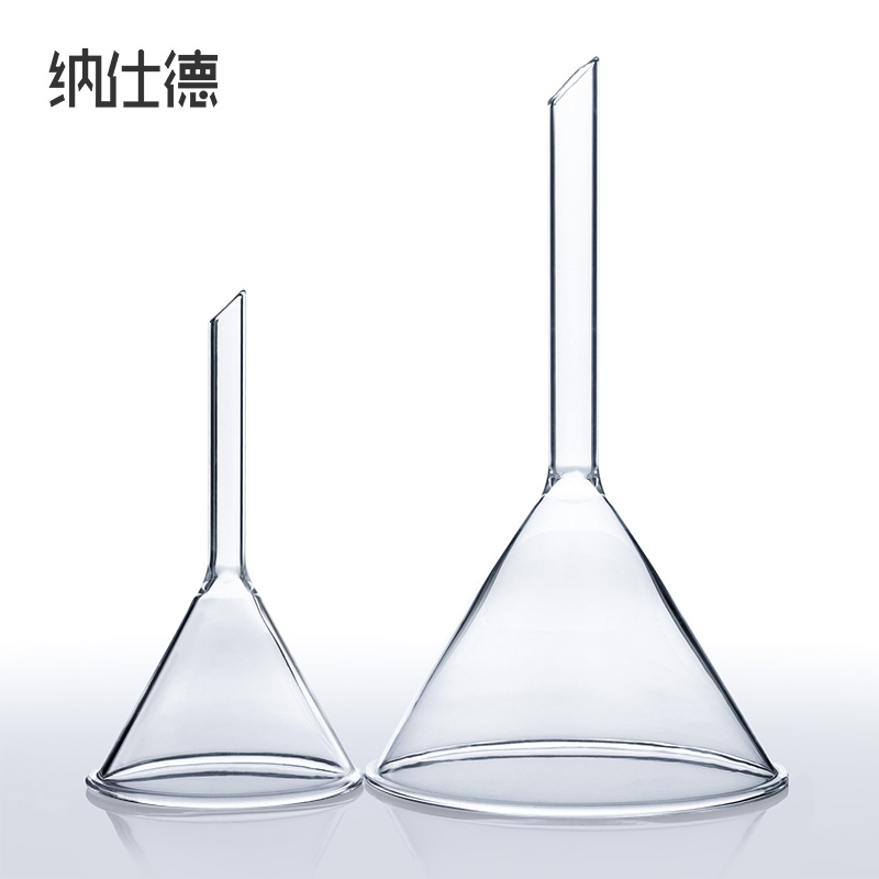 纳仕德 sy4032 玻璃三角漏斗化学实验室器材 透明大小口径锥形漏斗