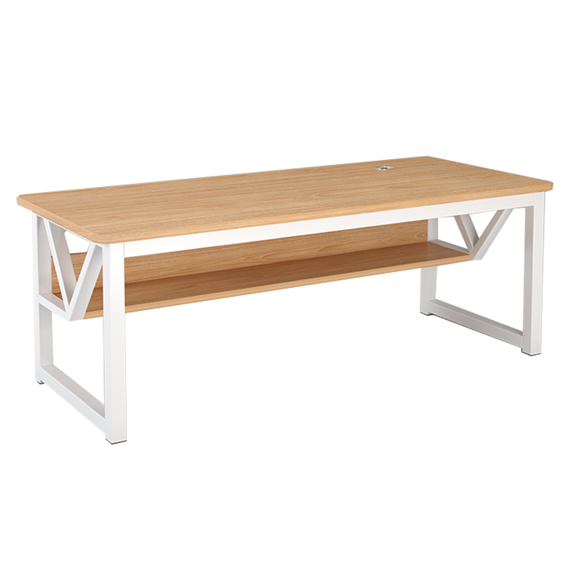 木匠印记电脑桌台式简易书桌家用电竞游戏工作台学生写字桌办公卧室桌子 推荐:【单桌】拉丝橡木色140cm