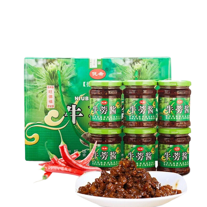 优希优希牛蒡酱180g6瓶礼盒 拌饭调味酱菜徐州特产