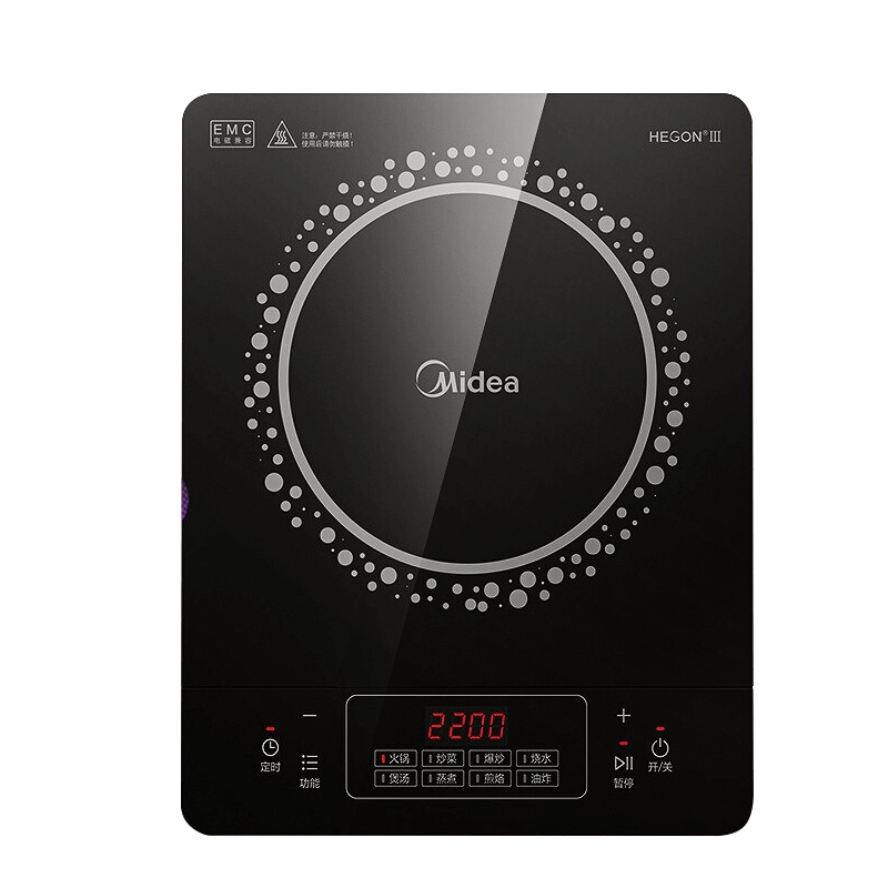 plus会员:美的 电磁炉电陶炉 2200W大功率家用 C22-RT22E01