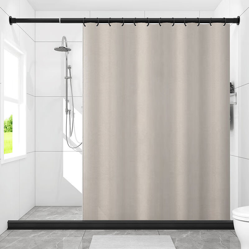 施香曼浴室卫生间折叠隐形浴帘厕所洗澡干湿分离隔断拉帘子淋浴防水挂