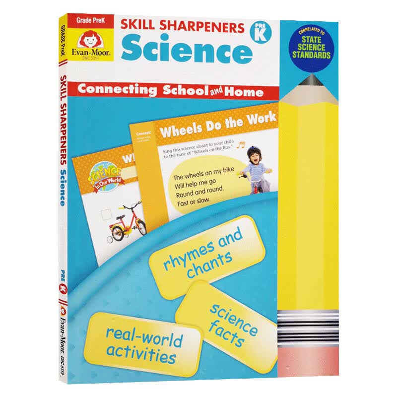 【中图原版】SkillSharpenersScience,GradePreK  进口书籍书
