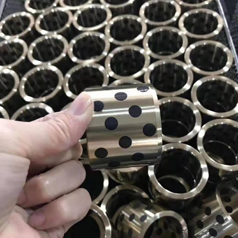 石墨铜套自润滑轴承高力黄铜无油衬套镶嵌含油铜套mpbz内径 40 45 40*