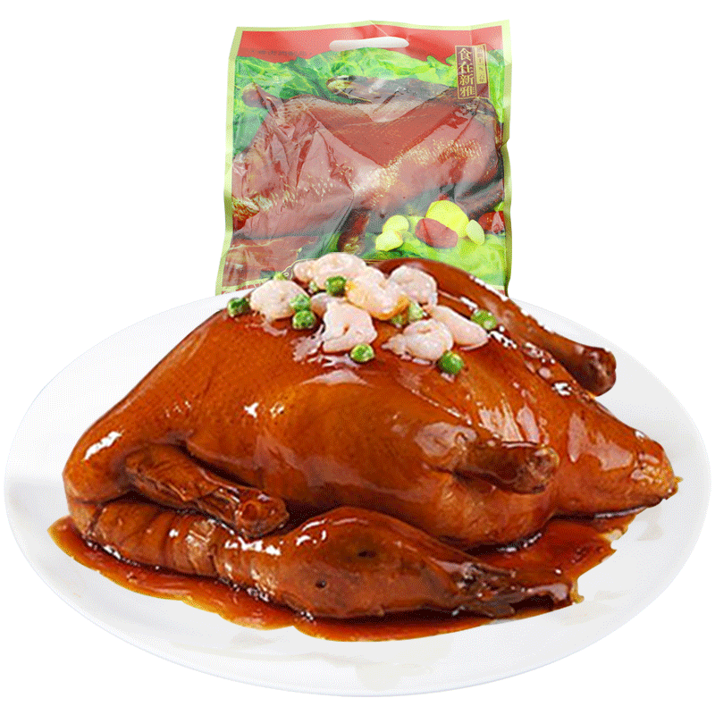 上海老饭店八宝鸭 新雅八宝鸭800g酱卤熟食加热即食上海特产糯米八宝