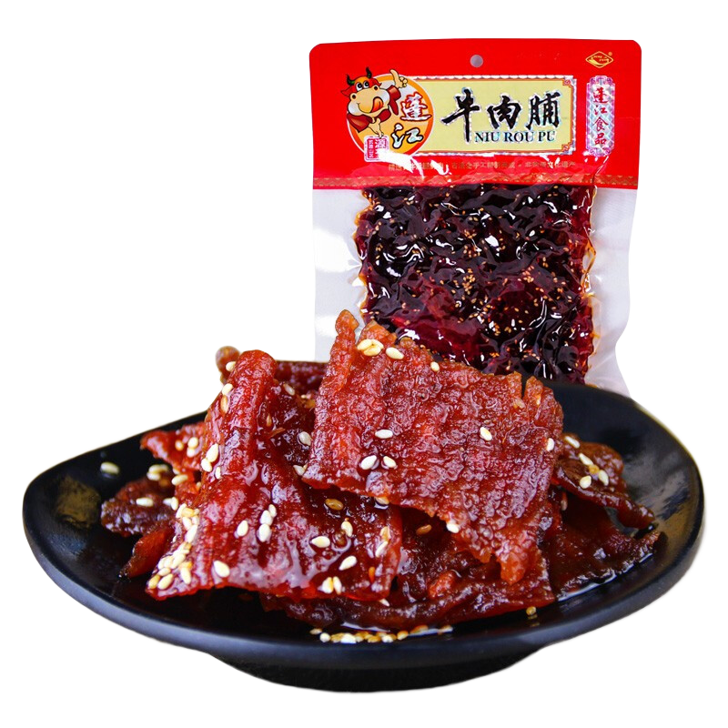 阿蓬江重庆麻辣牛肉脯  肉脯肉干 休闲零食 麻辣肉 牛肉脆片 肉铺干年货 麻辣味250克
