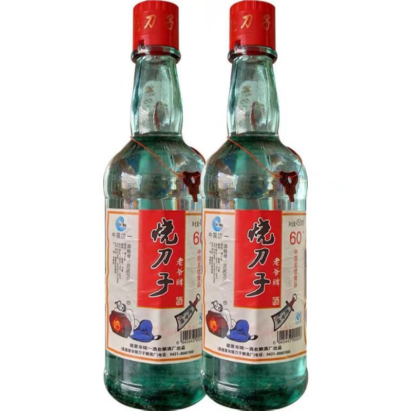烧刀子白酒 430ml/瓶 60度东北白酒五粮烧刀子名优产品纯粮食酿造精品