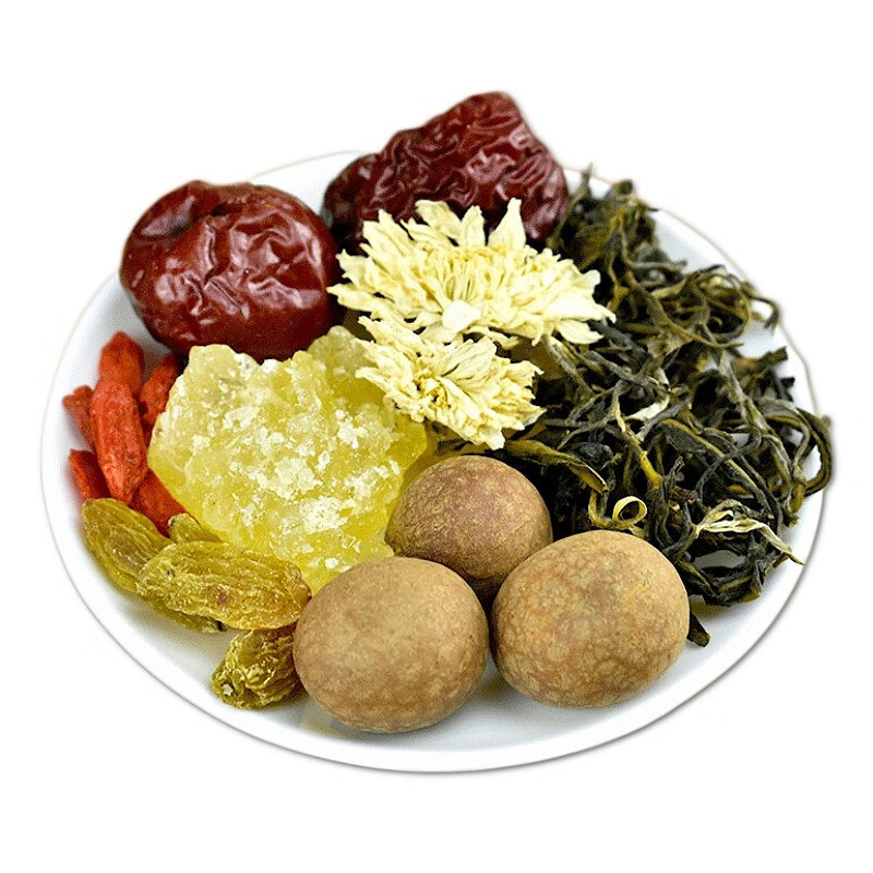 齐家坪(qijiaping)三泡台茶甘肃老兰州小袋八宝盖碗茶黄冰糖三炮台