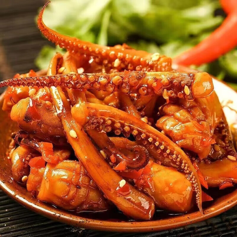 狄师傅香辣鱿鱼丝零食铁板鱿鱼须麻辣小吃宿舍熟食即食 香辣味-10g*30