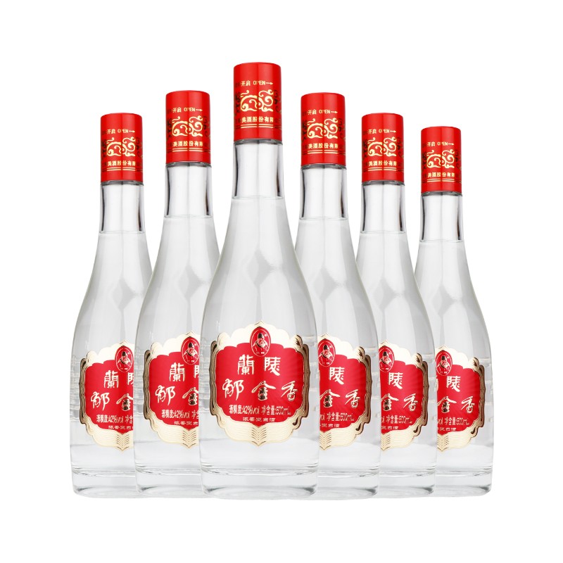 兰陵42度兰陵郁金香浓香型白酒纯粮固态发酵500ml*6整箱山东名酒送礼