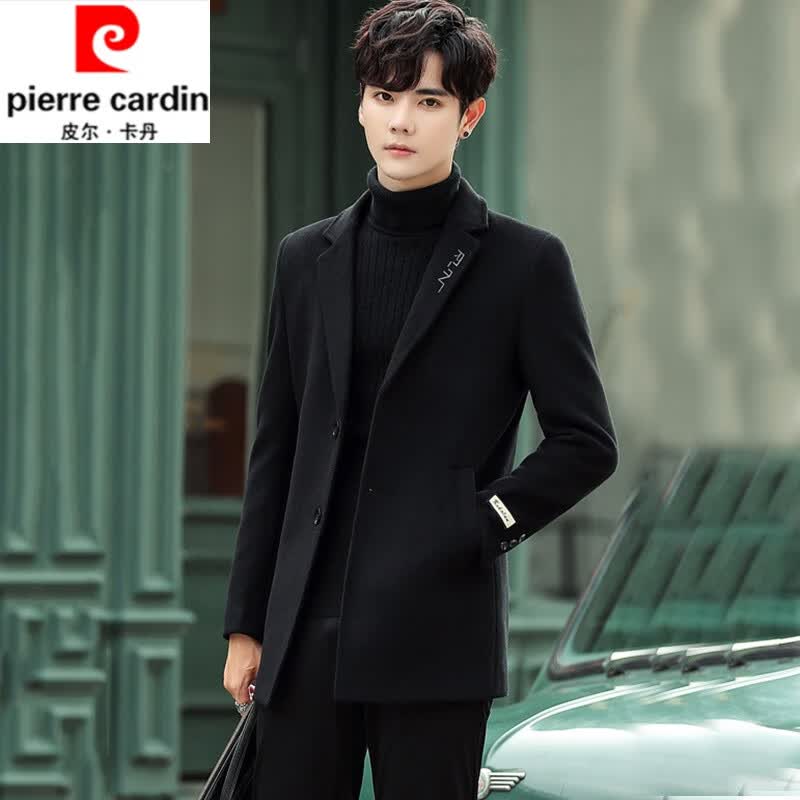 皮尔卡丹（pierre cardin）高档男士风衣短款韩版英伦帅气中长款羊毛呢男秋冬英伦妮子外套 917黑色 M使用感如何?