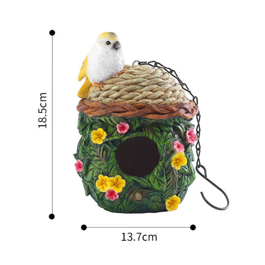 花园庭院造景布置装饰摆件户外阳台小动物仓鼠房子鸟屋小鸟窝树挂