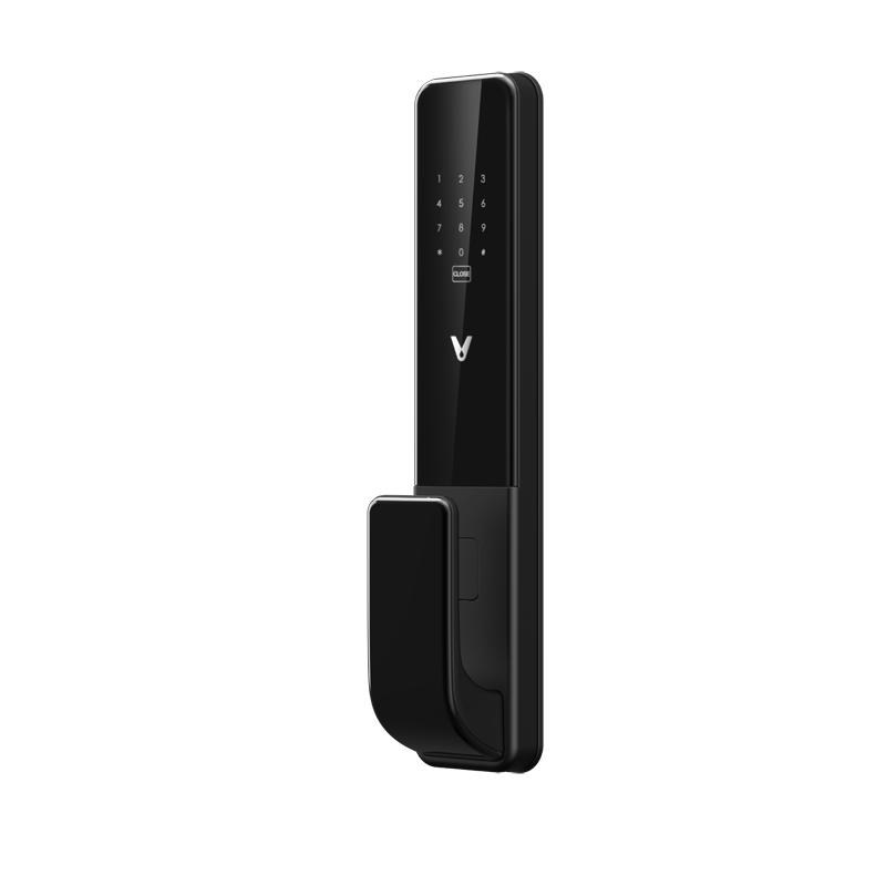 云米(VIOMI)智能门锁指纹锁密码锁 家用防盗门电子门锁 推拉式全自动锁体+C级锁芯密匙 elink2C-不带天地钩