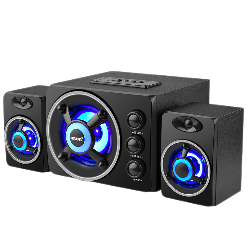 SADA賽達(dá)（SADA） D-208電腦音響音箱藍(lán)牙重低音炮家用桌面臺式機(jī)超重低音炮影響有線小鋼炮手機(jī)筆記本