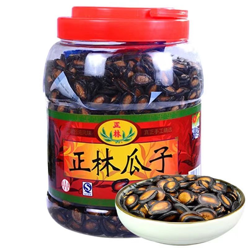 年货 正林瓜子甘草味大片西瓜子3a桶装黑瓜子零食炒货年货礼品新年