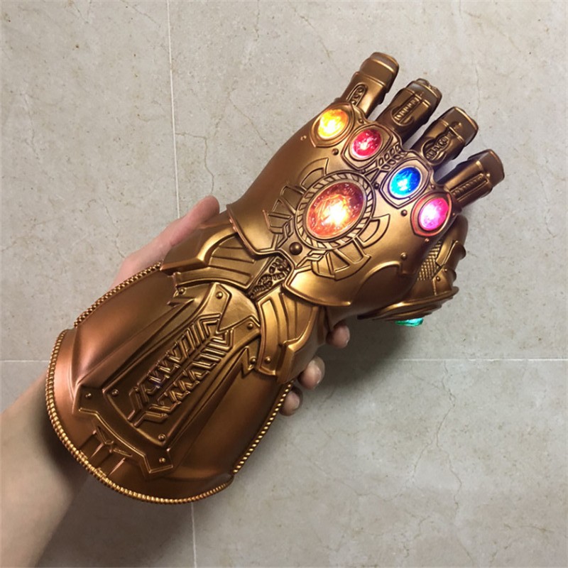 disney优质版复联灭霸限手套钢铁侠可动可穿戴发光宝石线儿童玩具定制
