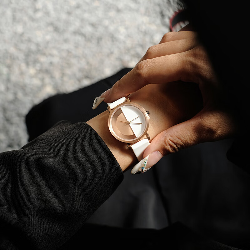 KLASSE 14意大利手表女不完美系列时尚防水男女士石英腕表女表情人节礼物 白色女款套装IM18RG007W-GSA