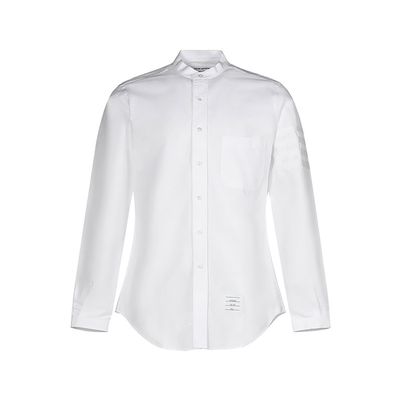 Thom Browne汤姆·布朗 男士白色4条纹棉质长袖衬衫 MWL163A 06496 100 2码 1号会员店