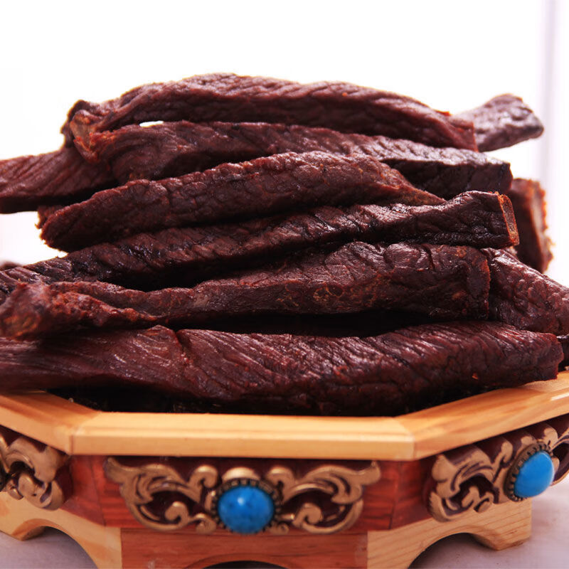 虎钢馋味巴哥250g碳烤风干牛肉干小块 袋装内蒙古特产零食 有盐原味