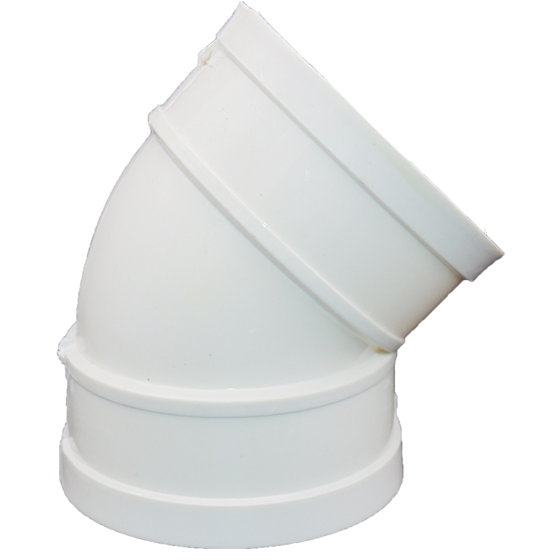 pvc45度弯头直弯排水管 下水配件50 75 110 160 200 250 315 400 50